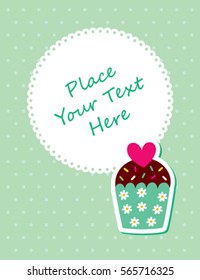 cute cupcake message card