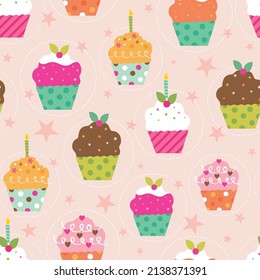 diseño de estilo de cupcake lindo