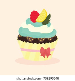 cute cupcake vector