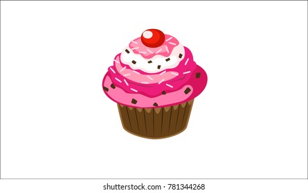 cute cupcakes vector