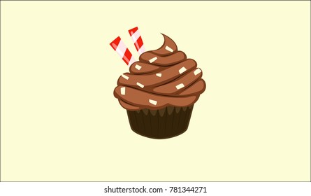 cute cupcakes vector