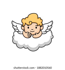 Cute cupid angel of love mascot design
