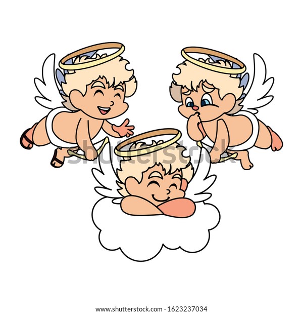 Cute Cupid Angels Different Poses On Stock Vector Royalty Free 1623237034 Shutterstock 2235