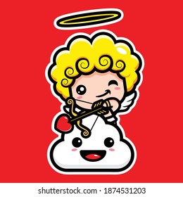 cute cupid archery with love