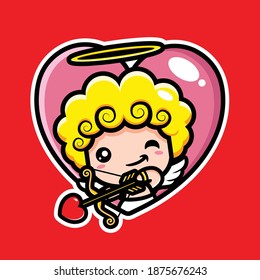 bonito arco cupido con amor