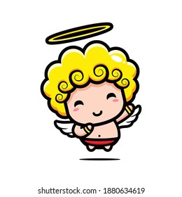 cute cupid in dabbing pose