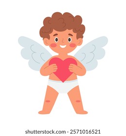 Cute cupid for Valentine's Day. Perfect for cards, decor and romantic designs.