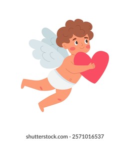 Cute cupid for Valentine's Day. Perfect for cards, decor and romantic designs.