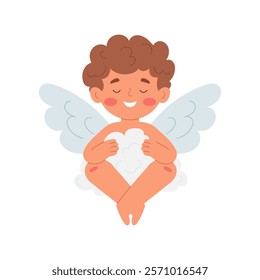 Cute cupid for Valentine's Day. Perfect for cards, decor and romantic designs.