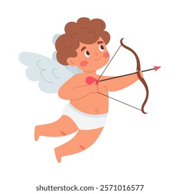 Cute cupid for Valentine's Day. Perfect for cards, decor and romantic designs.