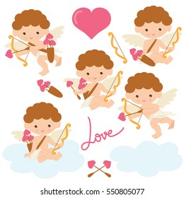 Cute cupid vector cartoon illustration