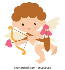 Cute cupid vector cartoon illustration