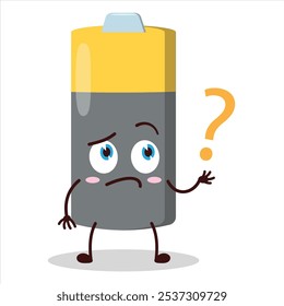 cute curious expression of battery character