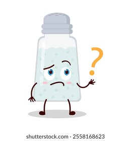 cute curious expression of salt cartoon character
