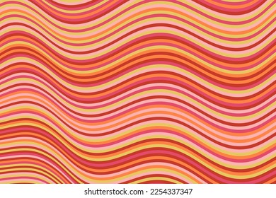 Cute curve wave stripes warp vector background graphic design. Dynamic movement of waves, curve stripes, warp lines. Vibrant wavy flow abstract background. Geometric dynamimc wallpaper.