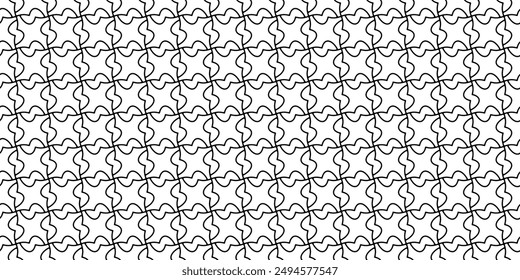 Cute and curvy interlocking maze pattern. Arabesque tile pattern. Digital wallpaper idea.