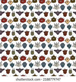 Cute Cyclopia Seamless Pattern and Background