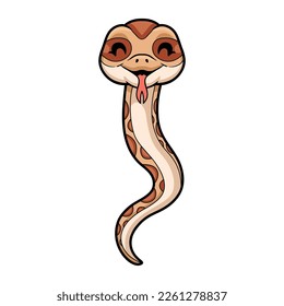 Caricatura de serpiente cute daboia russelii