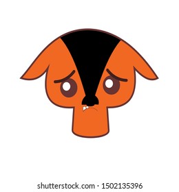 Cute dachshund. Cartoon character. Vector illustration.