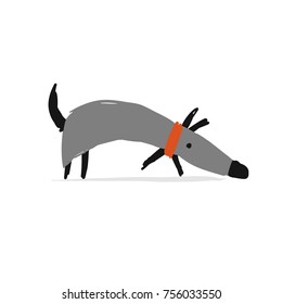 Cute dachshund dog, sketch for your design