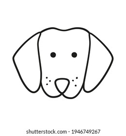 Cute Dachshund Face Dog Head Icon Stock Vector (Royalty Free ...