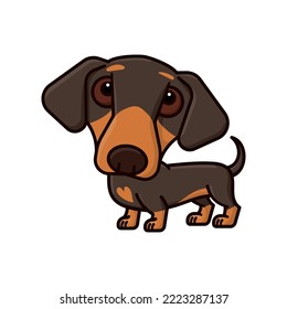 Cute Dachshund Isolated Cartoon Vector Illustration For Bobblehead Day On JAnuary 7