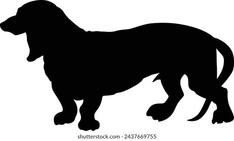 Cute Dachshund silhouette that's well drawn.