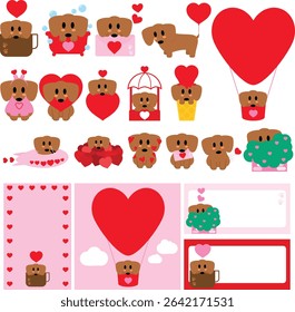 Cute Dachshund Valentine Day Fun