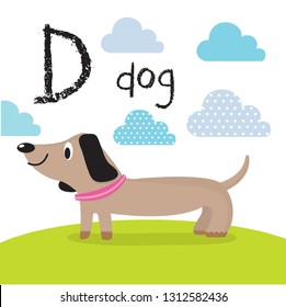 cute dachshund vector,vector pattern with dachshund