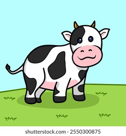 Cute dairy cow clip art