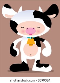 cute dairy cow vector manga illustration! Very easy to pose or make your own edits