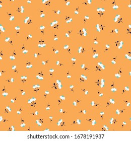 Gänseblümchen Vektorillustration nahtlos wiederholen Muster Design. Ideal für Packpapier, sommerliche Vintage-Stoffe, Tapeten, Drucke.Oberflächenmuster-Design.Dämme Blumen auf gelbem Hintergrund.