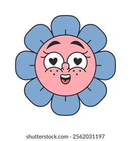 Cute daisy flower feeling love