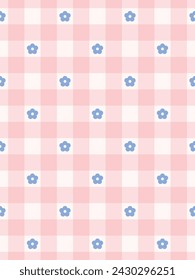 Cute daisy flowers seamless pattern. Vector illustration. 