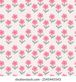 Nettes Gänseblümchenmuster. Florale Illustration für Stoff, Umhüllungspapier, Tapete.