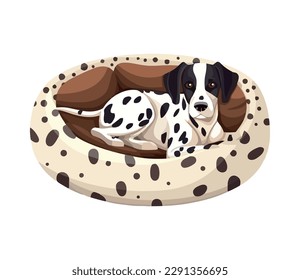 cute dalmatian breed dog icon isolated