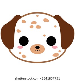 Cute Dalmatian with brown spotted fur