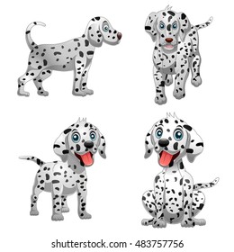 Cute Dalmatian Dog set