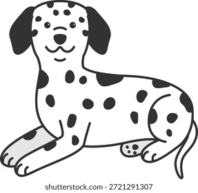 ilustração de vetor de cachorro dalmácia bonito