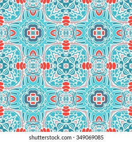 Cute Damask vector festive gift wrap ornament seamless pattern