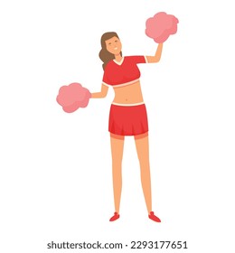 Cute dance girl icon cartoon vector. Cheer leader. Dancer woman