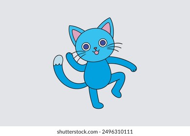  Cute Dancing Cat  vector artwork