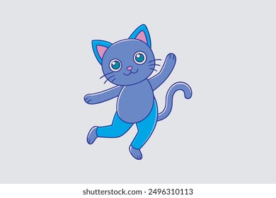  Cute Dancing Cat  vector artwork