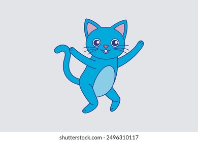  Cute Dancing Cat  vector artwork