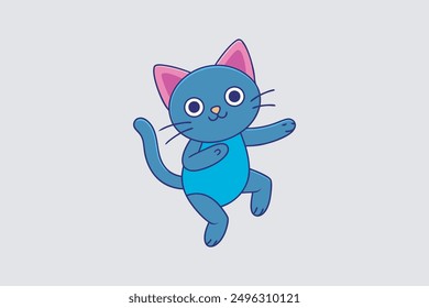  Cute Dancing Cat  vector artwork