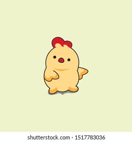 Cute Dancing Chicken Icons Illustration