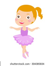 Cute Dancing Girl Stock Vector (Royalty Free) 304385834