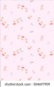 Cute dancing little ballerinas pattern