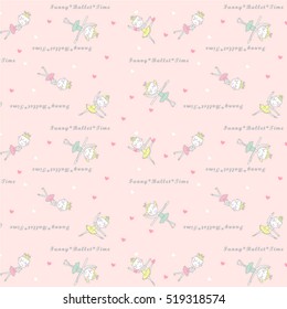 Cute dancing little ballerinas pattern