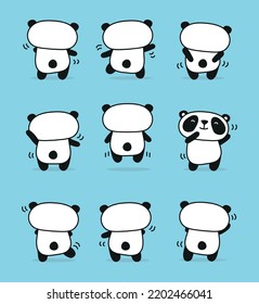 Cute Dancing Panda Vector Illustration